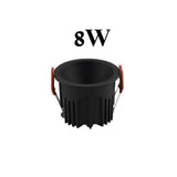 Round Square Frameless NO Dazzling COB Recessed Downlight 8W 12W 16W 24W LED Ceiling Spot Light for Bedroom Living room Kitchen