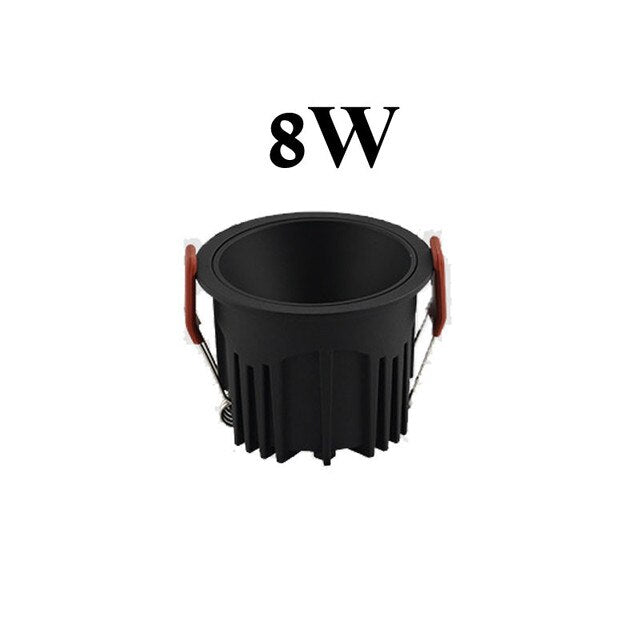 Round Square Frameless NO Dazzling COB Recessed Downlight 8W 12W 16W 24W LED Ceiling Spot Light for Bedroom Living room Kitchen