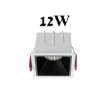 Round Square Frameless NO Dazzling COB Recessed Downlight 8W 12W 16W 24W LED Ceiling Spot Light for Bedroom Living room Kitchen