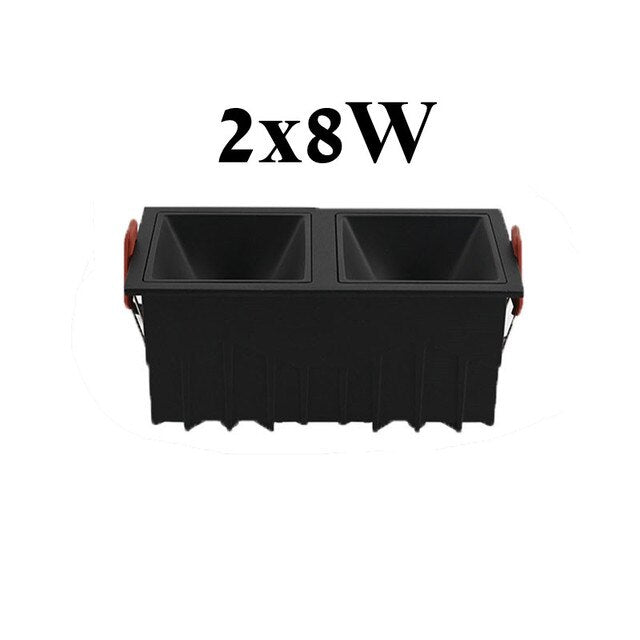 Round Square Frameless NO Dazzling COB Recessed Downlight 8W 12W 16W 24W LED Ceiling Spot Light for Bedroom Living room Kitchen