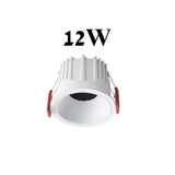 Round Square Frameless NO Dazzling COB Recessed Downlight 8W 12W 16W 24W LED Ceiling Spot Light for Bedroom Living room Kitchen