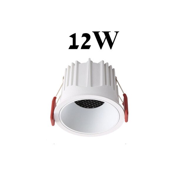 Round Square Frameless NO Dazzling COB Recessed Downlight 8W 12W 16W 24W LED Ceiling Spot Light for Bedroom Living room Kitchen