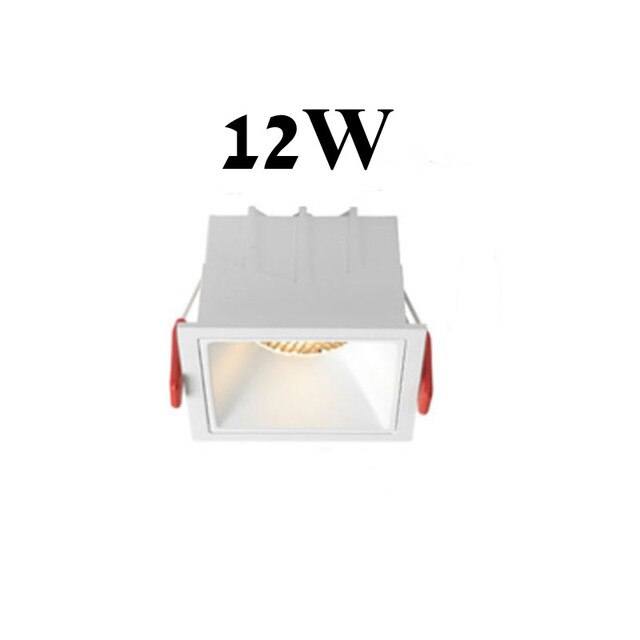 Round Square Frameless NO Dazzling COB Recessed Downlight 8W 12W 16W 24W LED Ceiling Spot Light for Bedroom Living room Kitchen