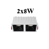 Round Square Frameless NO Dazzling COB Recessed Downlight 8W 12W 16W 24W LED Ceiling Spot Light for Bedroom Living room Kitchen