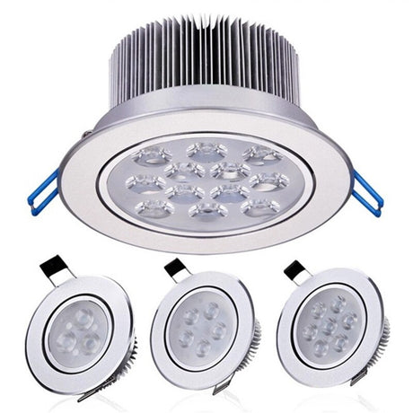 Round dimmable LED downlights, 3W, 6W, 10W, 14W, 18W recessed COB LED ceiling light, ac85-265V indoor lighting