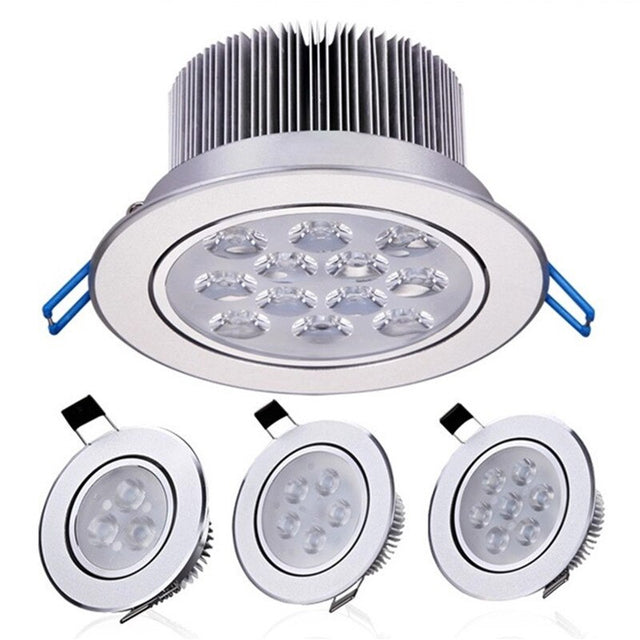 Round dimmable LED downlights, 3W, 6W, 10W, 14W, 18W recessed COB LED ceiling light, ac85-265V indoor lighting