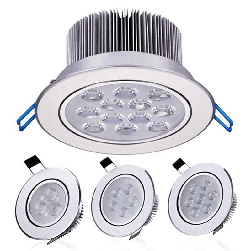 Round dimmable LED downlights, 3W, 6W, 10W, 14W, 18W recessed COB LED ceiling light, ac85-265V indoor lighting