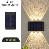 LED Solar Wall Lamp Outdoor Wall Light Ip65 Waterproof Garden Decoration Balcony Yard Street Decors Lamps Outside Sunlights