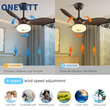 New Nordic bedroom fan light ultra-thin frequency conversion mute restaurant ceiling fan light children&#39;s room bedroom fan lamp