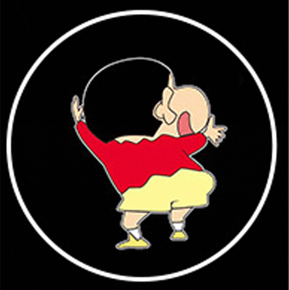 Novelty LED Car Light Dynamic Cartoon Projector Lamp Rechargeable Car Door Atmosphere Warning Light Pikachu Anime Decor Lamp