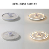 GGBingo Intelligent LED Ceiling Fan Lamp Creative Invisible Integrated Fan Light Silent Stepless Dimming Chandelier Fan Bedroom