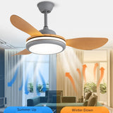 LED Ceiling Lamp Fan With Light DC Lighting Remote Control 220v Lights Modern Bedroom Hanging For Living Room Home Silent Lamps