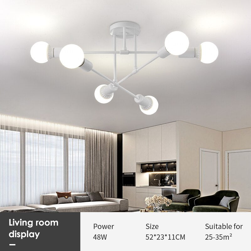 Modern Creative LED Chandelier Lighting Warm Romantic Minimalist for Bedroom Personality Living Room Dining Room Ceiling Lamp