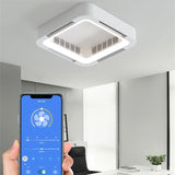 Smart App Ceiling Fan Lamp With Light Bladeless Remote Control Without Blades DC LED Circulator Bedroom Living Room Office Fans