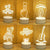 Romantic Love 3D Acrylic Led Lamp for Home Children&#39;s Night Light Table Lamp Birthday Party Decors Valentine&#39;s Day Bedside Lamp
