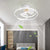 Modern Simple LED Ceiling Fan Lamp With Remote Control Dining Room Bedroom Lamp Silent Ceiling Light Lustre Fixture