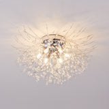 LED Crystal Firework Chandelier Modern Style Ceiling Light Fixtures 6 Light Pendant