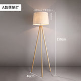 Scandinavian Solid Wood Floor Lamp Living Room Sofa Standing Lamps Creative Tripod Bedroom Vertical Table Lights Home Deco