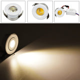 LED Mini Downlight Dimmable Recessed 3W COB Ceiling Light AC85-265V For Ceiling Cabinet Display Loft Decoration