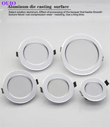 Recessed Round Dimmable Led Ceiling LED Downlight AC85V-240V Led Spot Light 7W 9W 12W 15W 18W Recess LED Downlight Waterproof