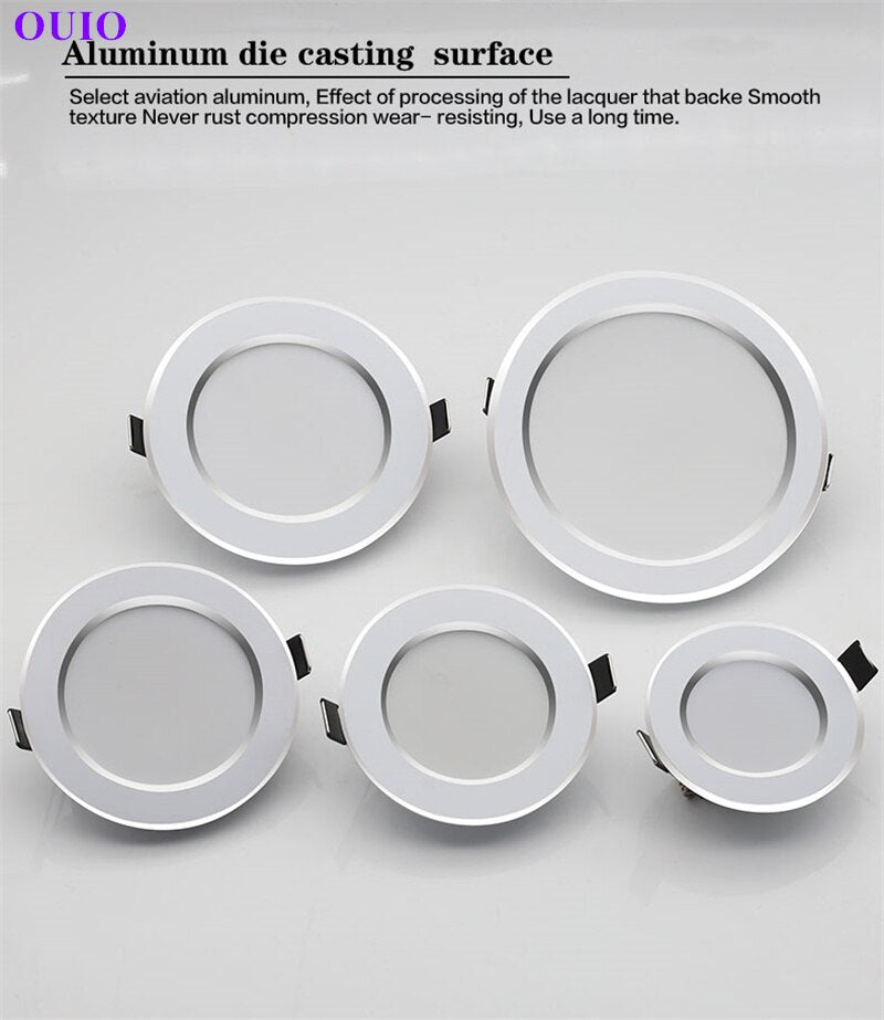 Recessed Round Dimmable Led Ceiling LED Downlight AC85V-240V Led Spot Light 7W 9W 12W 15W 18W Recess LED Downlight Waterproof