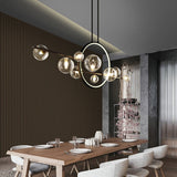 Modern minimalist LED chandelier Nordic ceiling novelty glass bubble Nordic dining table lighting kitchen home decoration lamps