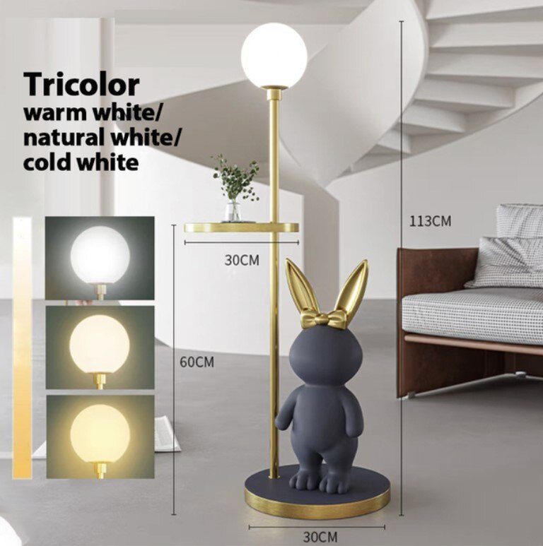 Floor Lamp Nordic Modern Fashion Coffee Table Chirdren Lights E27 Boy and Girl Room Bedroom LED Rabbit Floor Lamp Fixture Led