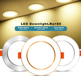 No External Driver LED Recessed Downlights SMD 2835 3W 5W 7W 9W 12W AC220V LED Ceiling Spot light Bedroom Indoor Lighting