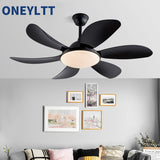 Strong wind household living room fan light bedroom dining room simple ceiling fan light variable frequency silent fan light