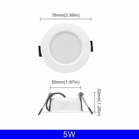 10pcs/lot Led Downlight 3W 5W 7W 9W 12W 15W 220V Recessed Ceiling Light 3/4/5 inch Round Led Panel Down Light Spotlight Lighting