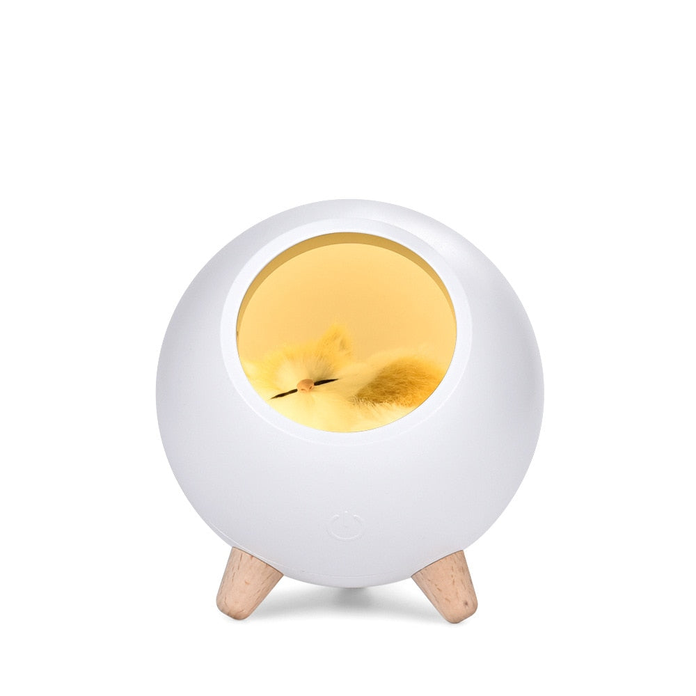 Creative Novelty Products Kitten USB Charging Nightlight Atmosphere Bedroom With Sleeping Lights Warm Cat Nightlight