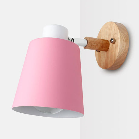 wooden wall lights bedside wall lamp wall sconce modern wall light for bedroom Nordic macaroon 6 color steering head E27 85-285V