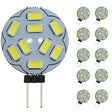 10pcs / lots G4 LED Light Bulbs 9 SMD 5730 AC/DC 12V G4 Bi-Pin Base LED Light Bulb Replacement Halogen Bulb 20W,Cool White 6000K