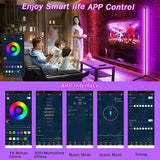 RGB LED Floor Lamp Bedroom Bedside Decoration Corner Floor Lamp WIFI Bluetooth App and Remote Control Indoor Atmosphere Lamp