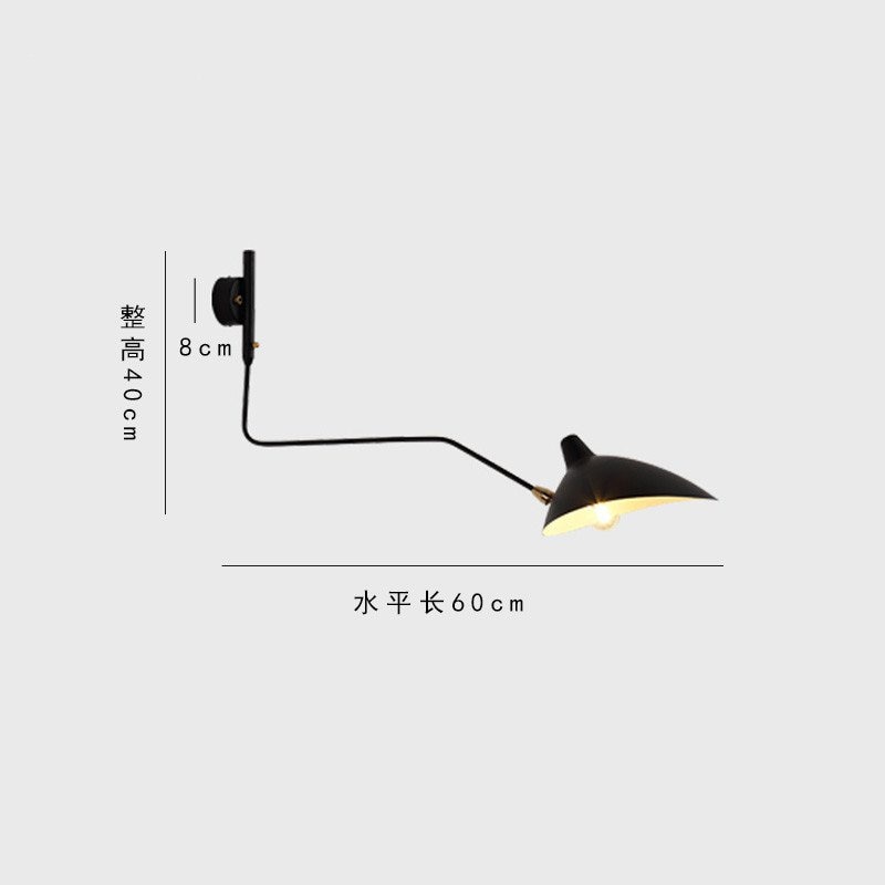Nordic DaWn Spider Serge Mouille LED Wall Light Rotary Long Pole Wall Lamps for Living Room Bedroom Decor Sconce Light Fixtures