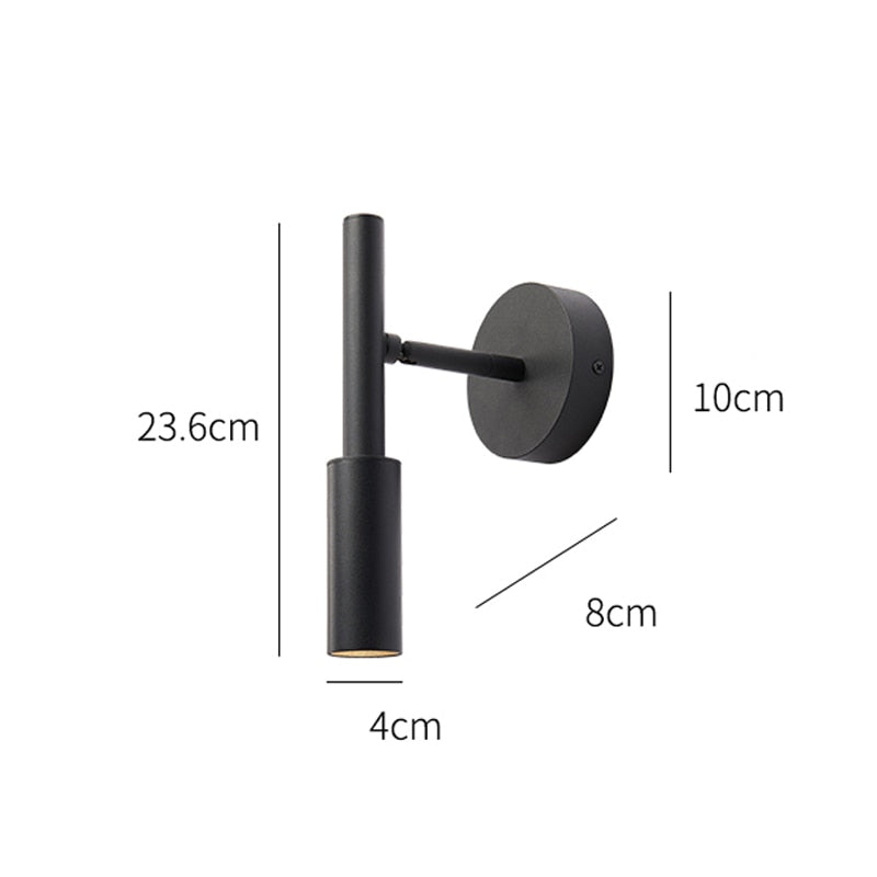 Minimalist LED Wall Lamp Reading Light For Bedroom Hotel Night Book Lamp Adjustable Rotaion Wall Light 5W Led  Spotlight