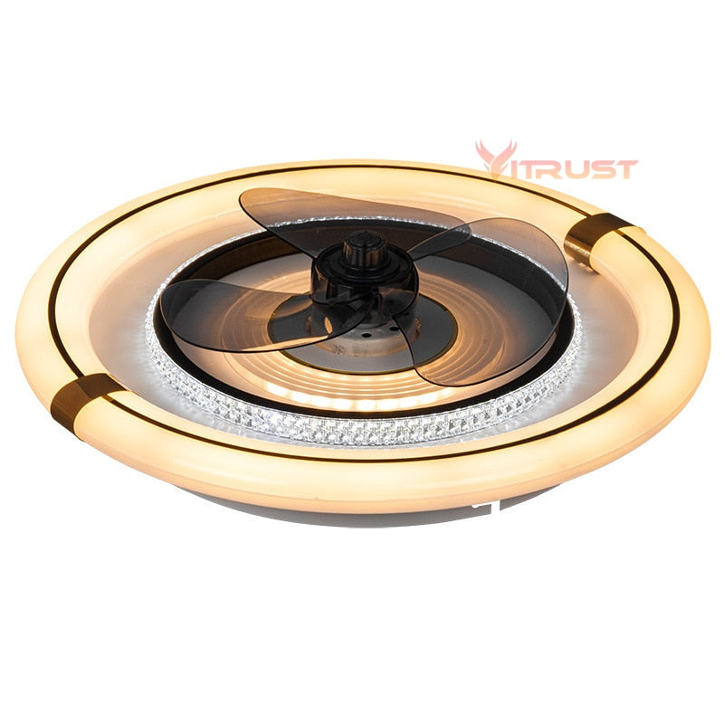 Mini Ceiling Fan Lamp Light LED  Home Office Kitchen Bedroom Dining Room Small Ceiling Fan Remote