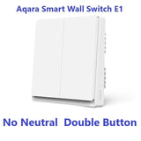 New Aqara Smart Wall Switch E1 ZigBee 3.0 Smart Home Wireless Key Light Switch Fire Wire With NO Neutral For Xiaomi Home homekit