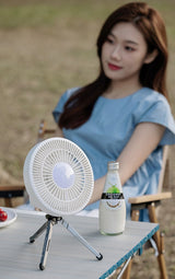 Xiaomi Summer Air Cooler Fan with LED Lamp Remote Control Rechargeable USB Power Bank Ceiling Fan 3 Gear Wall Ventilador