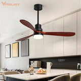 Classic Oirgal Wooden Ceiling fan Reversiable DC Motor Ceiling fan suitable for Winter and Summer Support 110V-220V