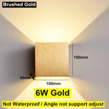 6W 12W Waterproof AC85-265V Surface Mounted LED Wall Light Modern Nordic Luminaire Indoor Wall Lamps Living Room Porch Outdoor