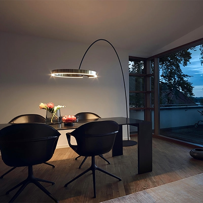 Nordic Designer LED Floor LampsBlack/Gold Floor Light Long Arm for Living Room Decor Bedroom Study Led Industrial Lamp