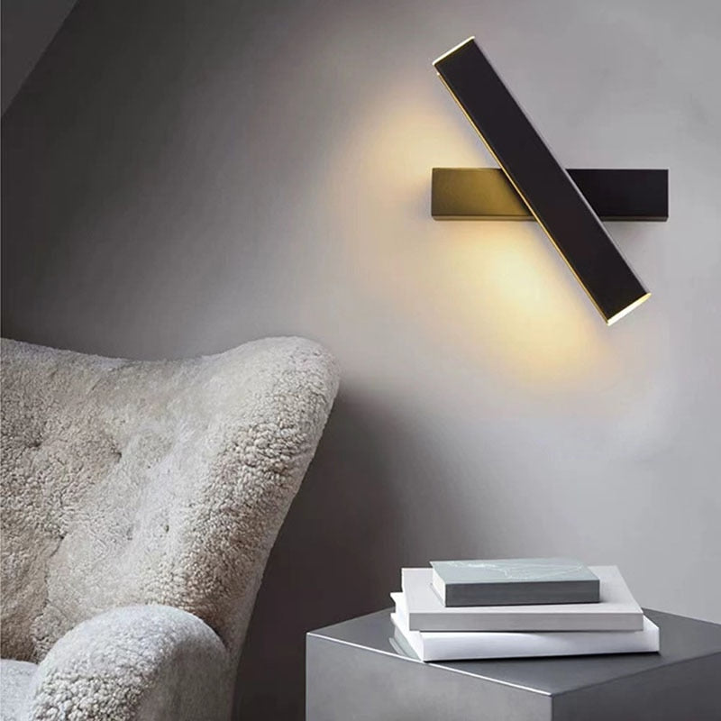 Nordic simple Wooden LED Wall Lamp Modern Adjustable Lighting bar restaurant Living room Porch Wall Lamps Corridor decor