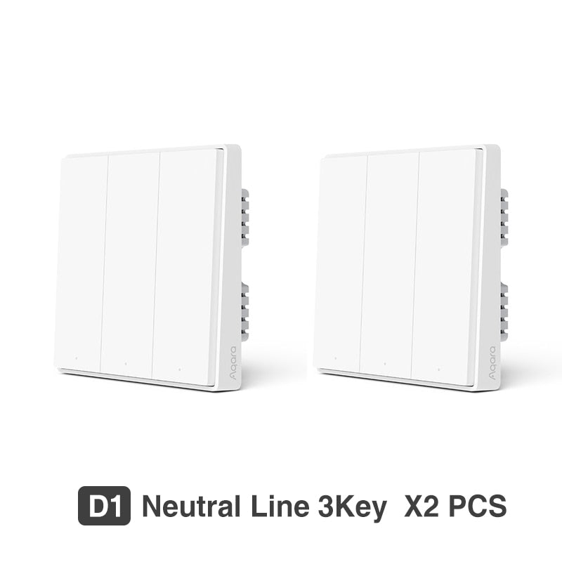 Aqara D1 Smart Switch Wireless Switch Single Fire Wire ZigBee Wireless Wall Switch Smart Home Light Control For Mihome App