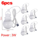 USB LED Bulb Portable LED Lamp Book Lights Outdoor Camping Light Indoor Reading Light Bulb Energy Saving Emergency Lamp