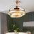 Modern 2023 Ceiling Fan Remote Control With Lights Silent Rechargeable Fan Ventilator Fans Lamp for Dining Room Living Room