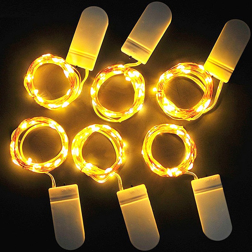 LED Fairy Light Mini Christmas Light Copper Wire String Light Waterproof CR2032 Battery for Wedding Xmas Garland Party