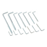 2/5/10/20pcs Square Bend Hook L Cup Hanger Screw-in Wall Picture Photo Frame Lamp Light Eyescrew 20-100mm 14-Sizes Zinc-Plated