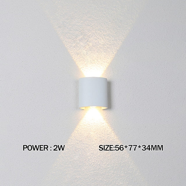 2W 4W 6W 8W 10W 12W  LED Wall Light Outdoor Waterproof Modern Nordic style Indoor Wall Lamps Living Room Porch Garden Lamp