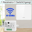 1/2/3 Gang Wireless Wall Switch RF 433Mhz Interrupt Light Switch Remote Control 86 10A 110V 220V Receiver for Lamp LED Fan